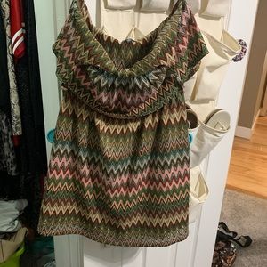 Strapless mini dress